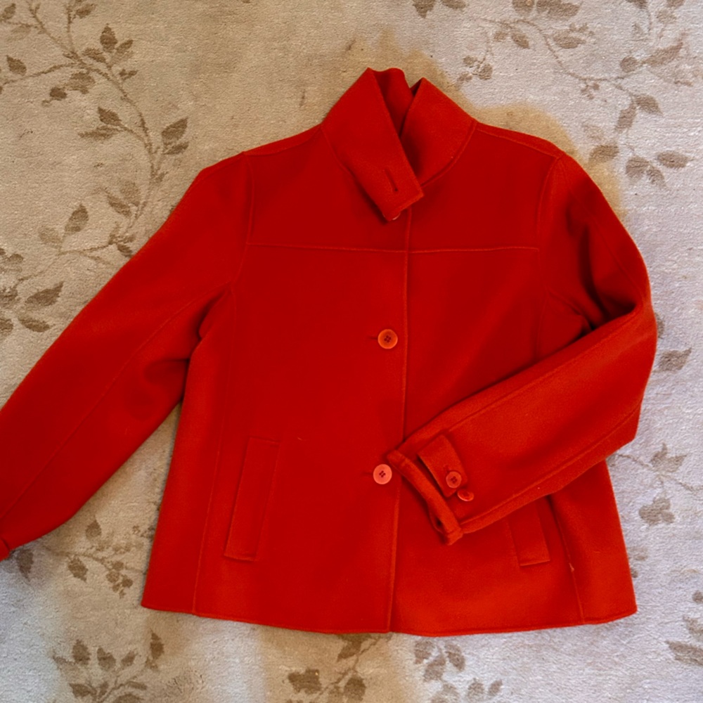 Talbots orange wool jacket